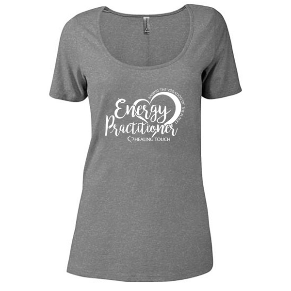 Ladies Scoop Neck Short Sleeve T-shirt - Energy Practitioner/Graphite Heather