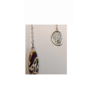 Glass Pendulum - Ivory Swirl