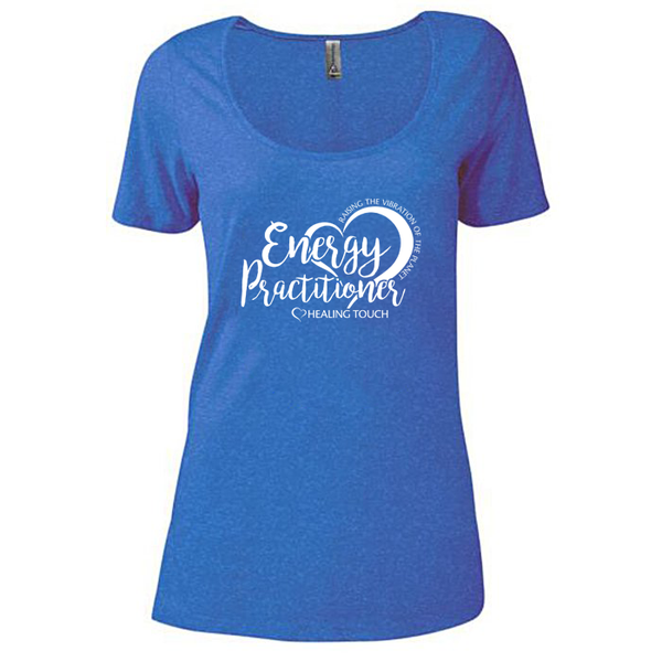 Ladies Scoop Neck Short Sleeve T-shirt - Energy Practitioner/Royal Heather