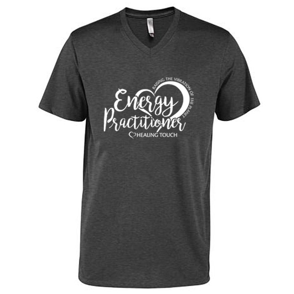 Men's V-Neck Short Sleeve T-shirt - Energy Practitioner/Charcoal Heather