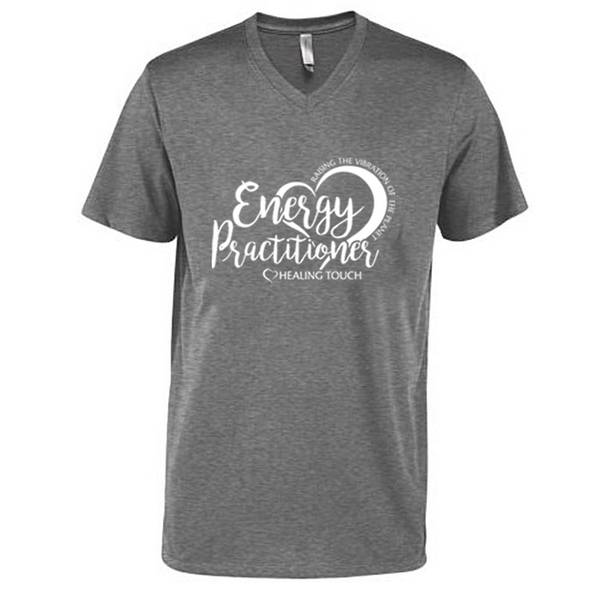 Men's V-Neck Short Sleeve T-shirt - Energy Practitioner/Graphite Heather