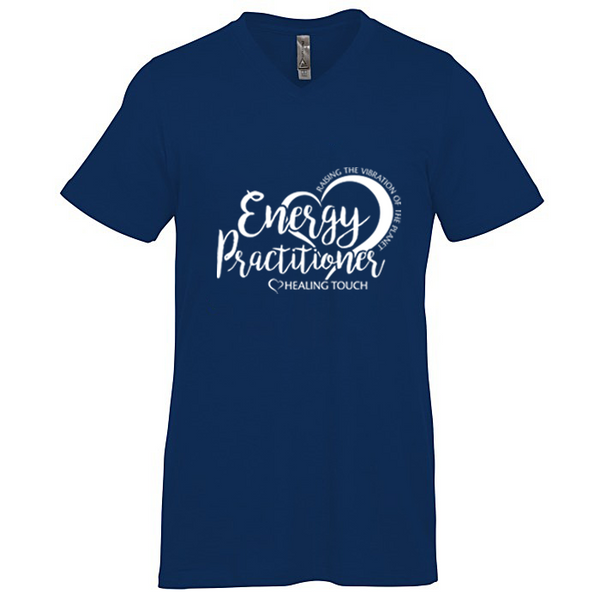 Men's V-Neck Short Sleeve T-shirt - Energy Practitioner/Harbor Blue