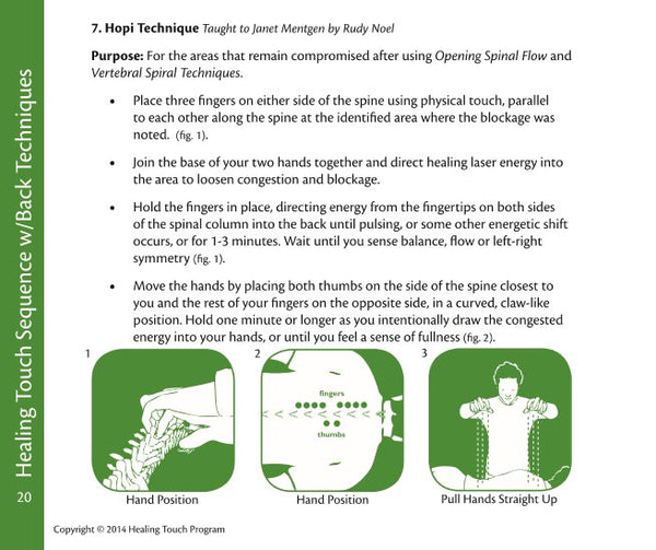 Healing Touch Level 2 Technique Review Cards - Sample Page 2